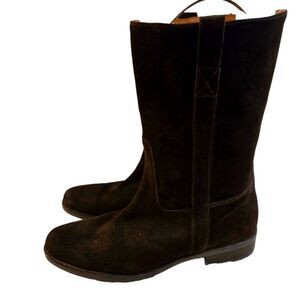 J. Crew Leather Suede Women's Chocolate Brown Boots Mid Calf Length Size 11